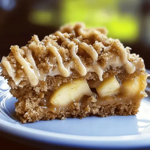 Apple Crumb Cake with Cinnamon Apple Drizzle