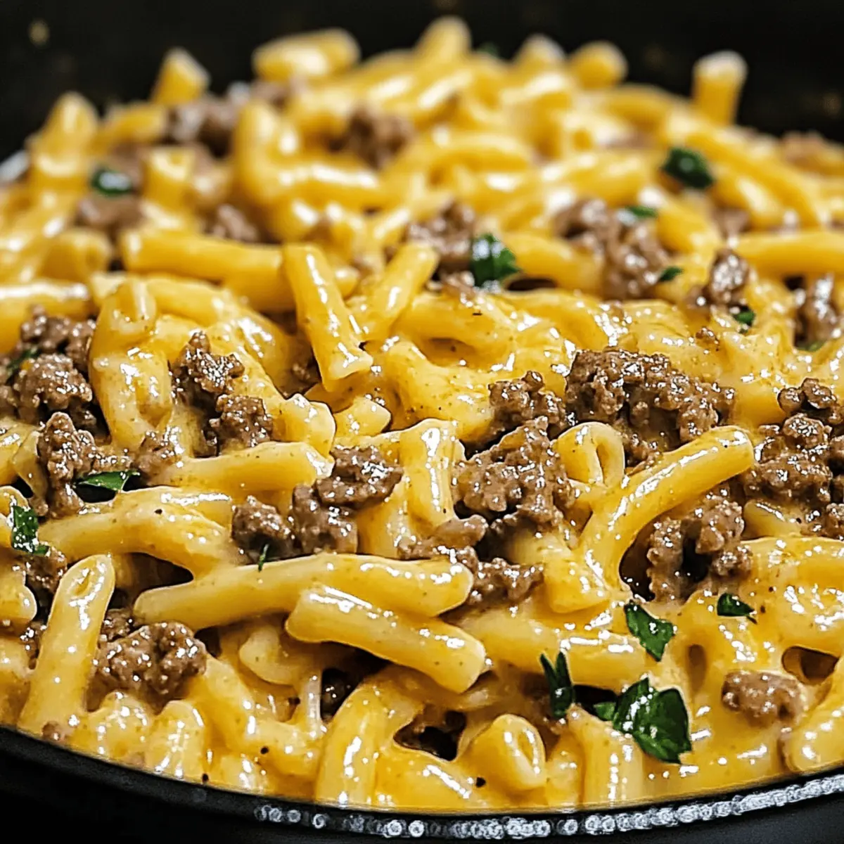 Creamy Beef and Garlic Butter Pasta