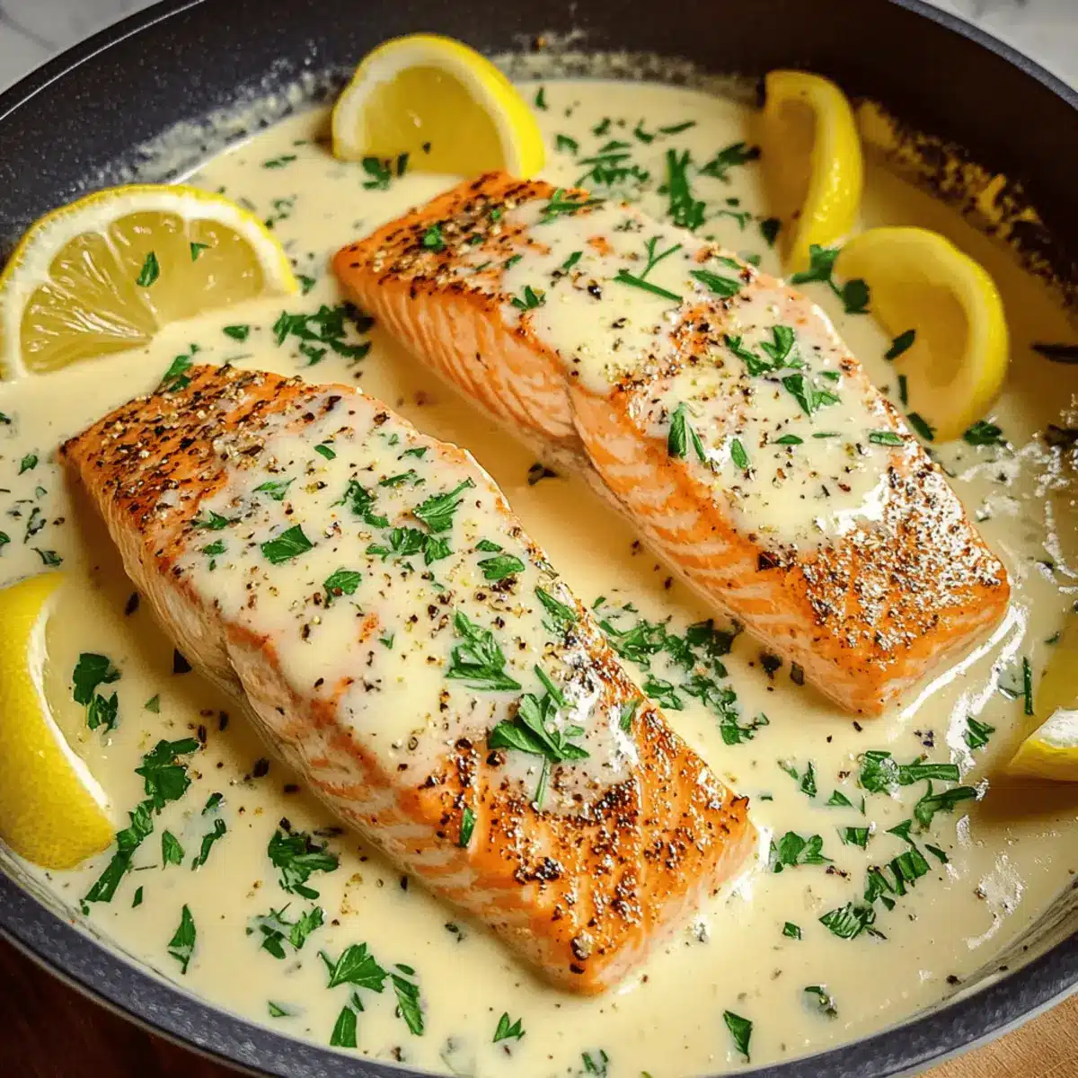 Creamy Garlic Salmon