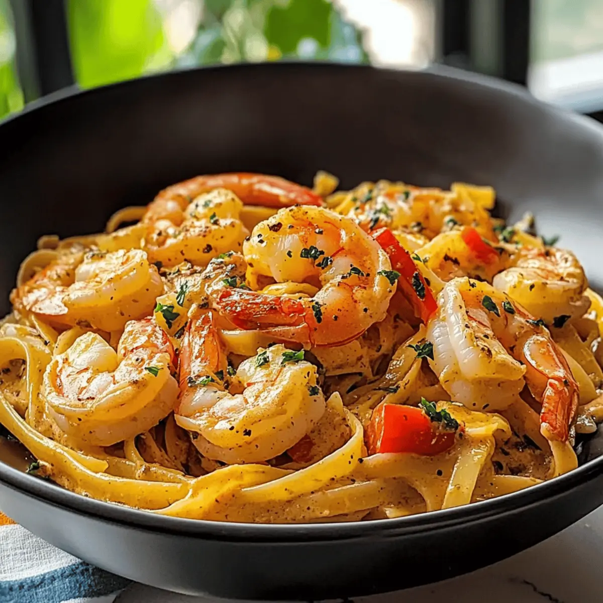 Jamaican Shrimp Pasta