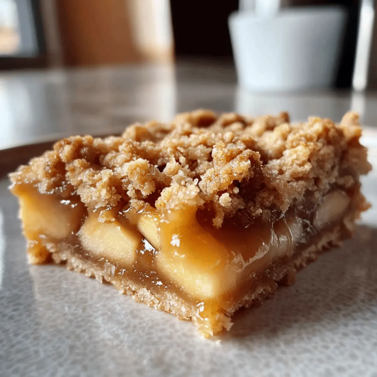 Salted Caramel Apple Crumble Bars
