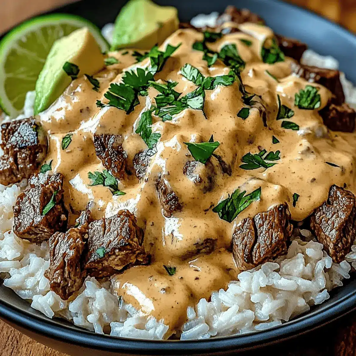 Steak Queso Rice