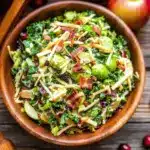 Brussels sprout, kale + apple salad