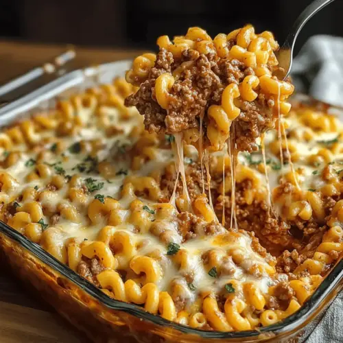Cheesy Hamburger Casserole Bake
