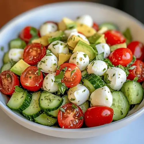 Easy Cucumber Mozzarella Salad