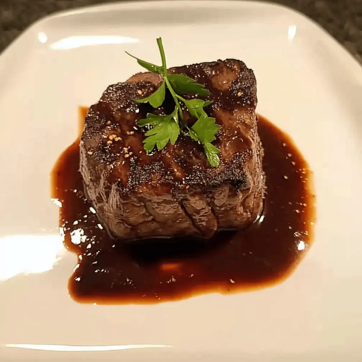 Filet Mignon with Red Wine Sauce