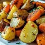 Garlic Herb Roasted Potatoes, Carrots, and Zucchini