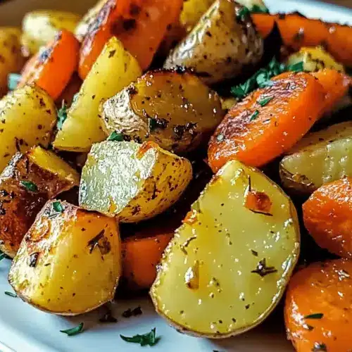 Garlic Herb Roasted Potatoes, Carrots, and Zucchini