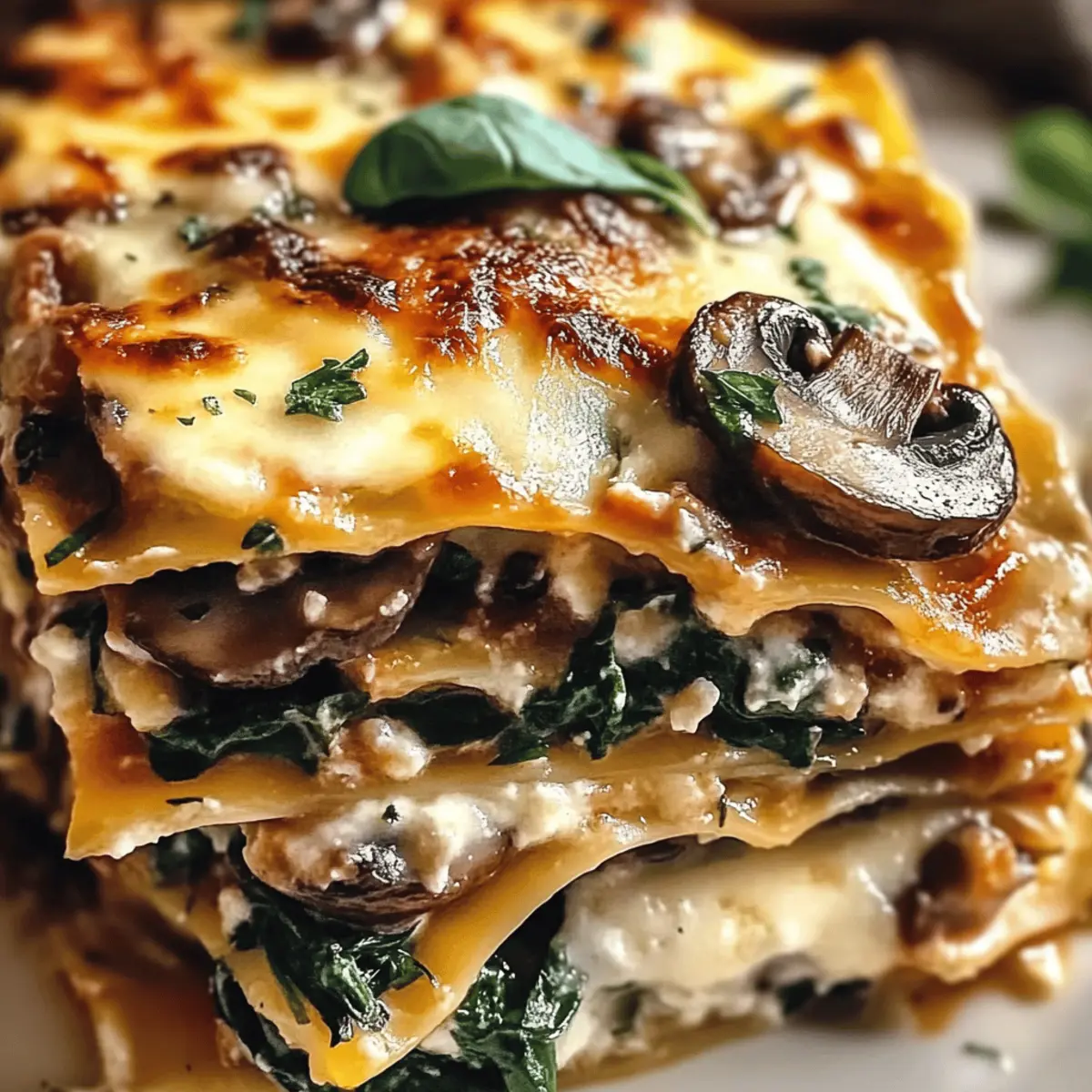 Mushroom and Spinach Lasagna