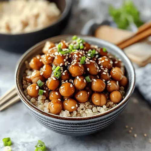 Vegan Sticky Sesame Chickpeas