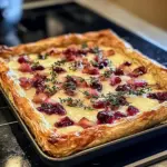 Cranberry Brie Tart with Pancetta & Thyme