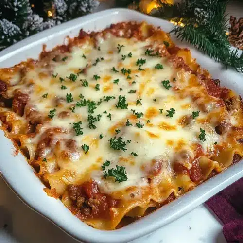 Cheesy Christmas Lasagna