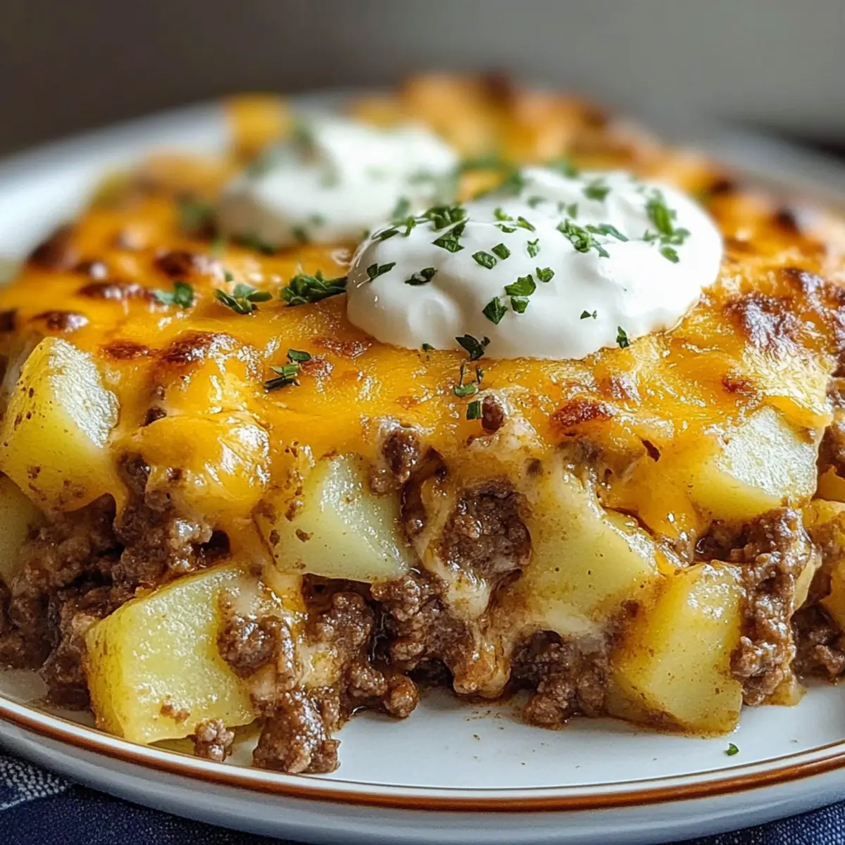 Ground Beef and Potatoes Casserole