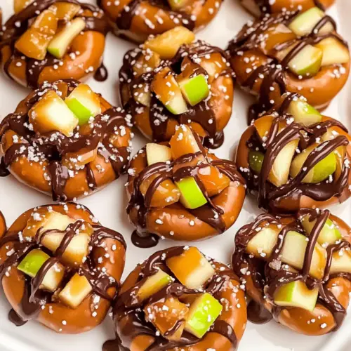 Sweet & Salty Caramel Apple Pretzel Bites Recipe