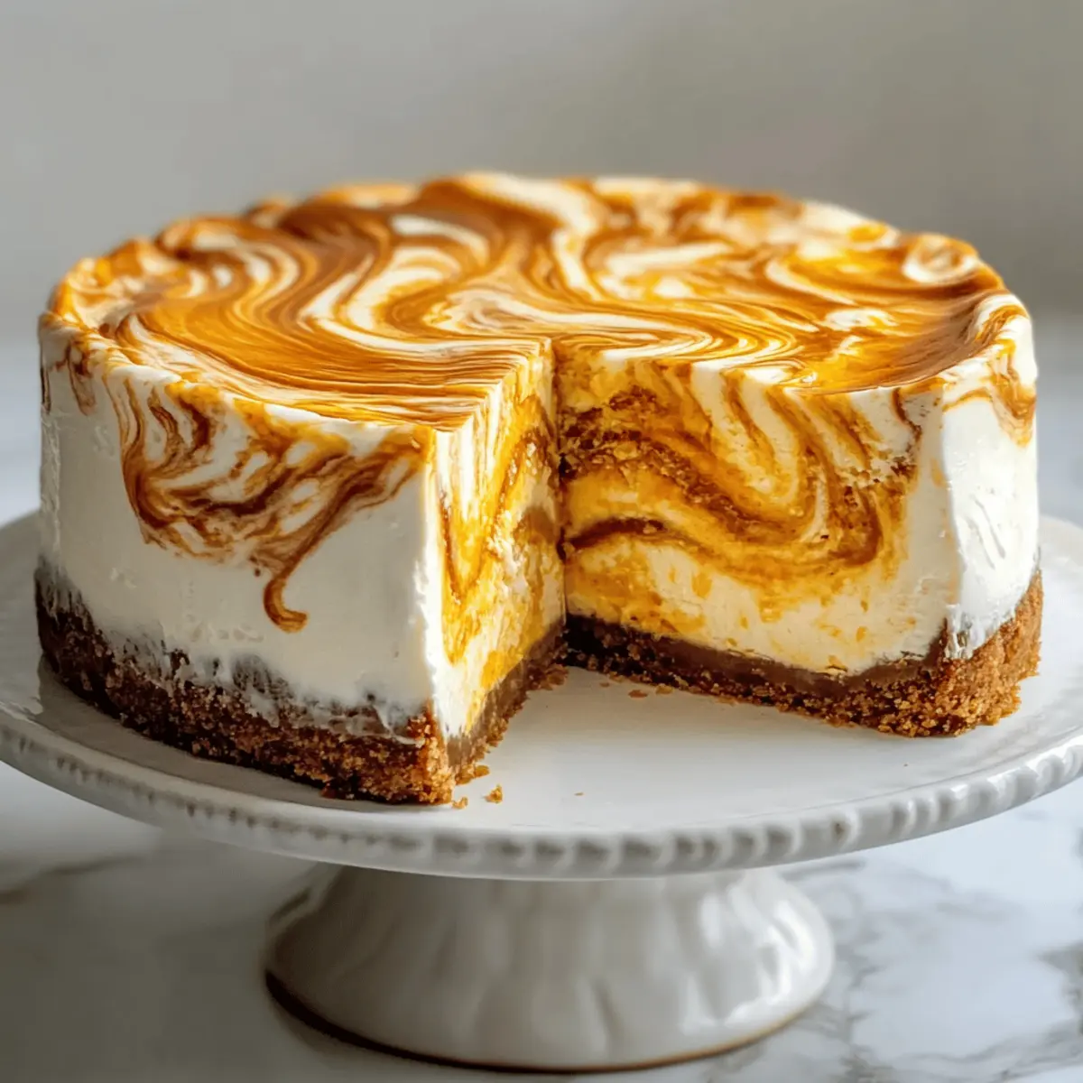 Cheesecake with Pumpkin Swirl