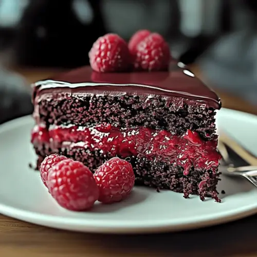 Chocolate Raspberry Truffle Cake