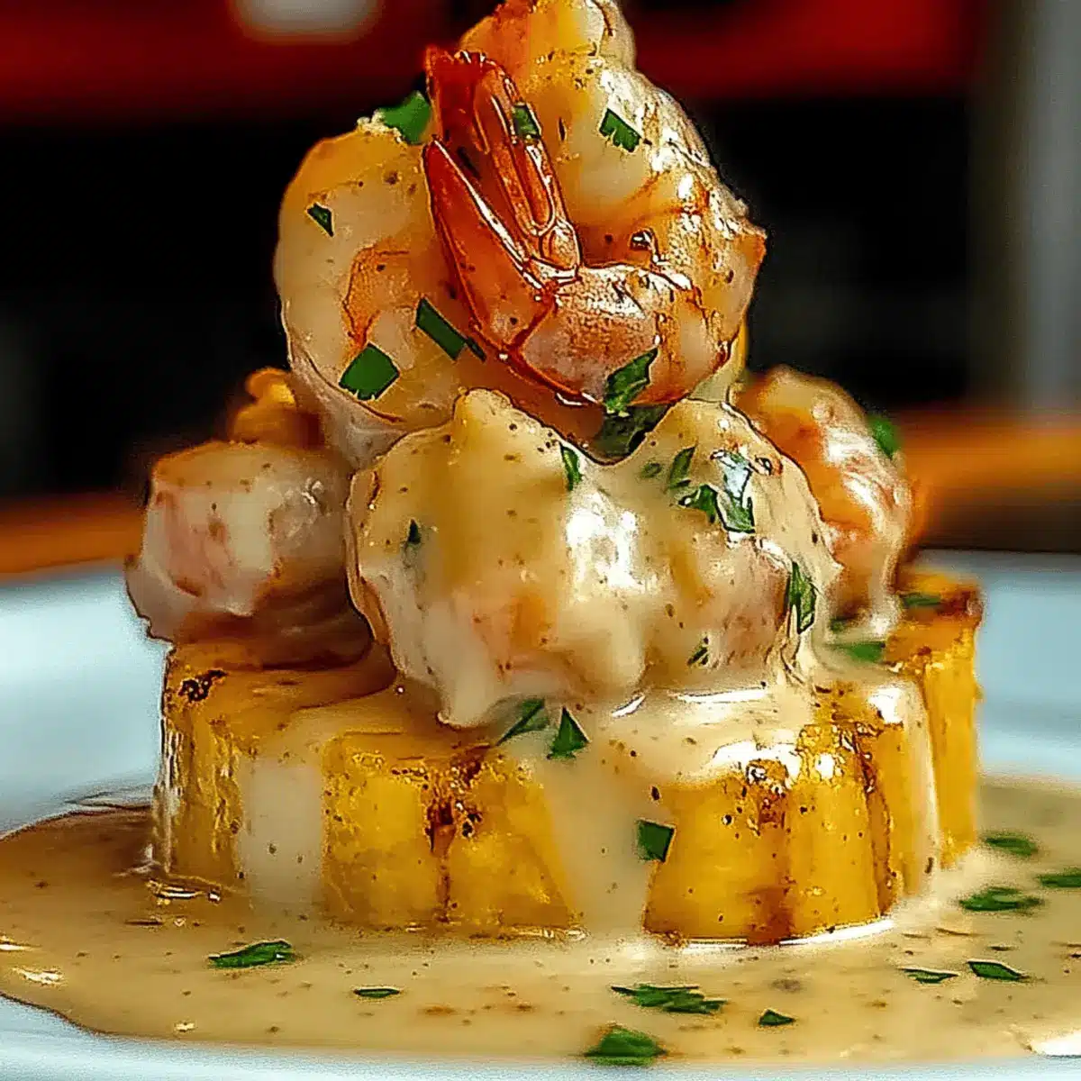 Garlic Shrimp Mofongo