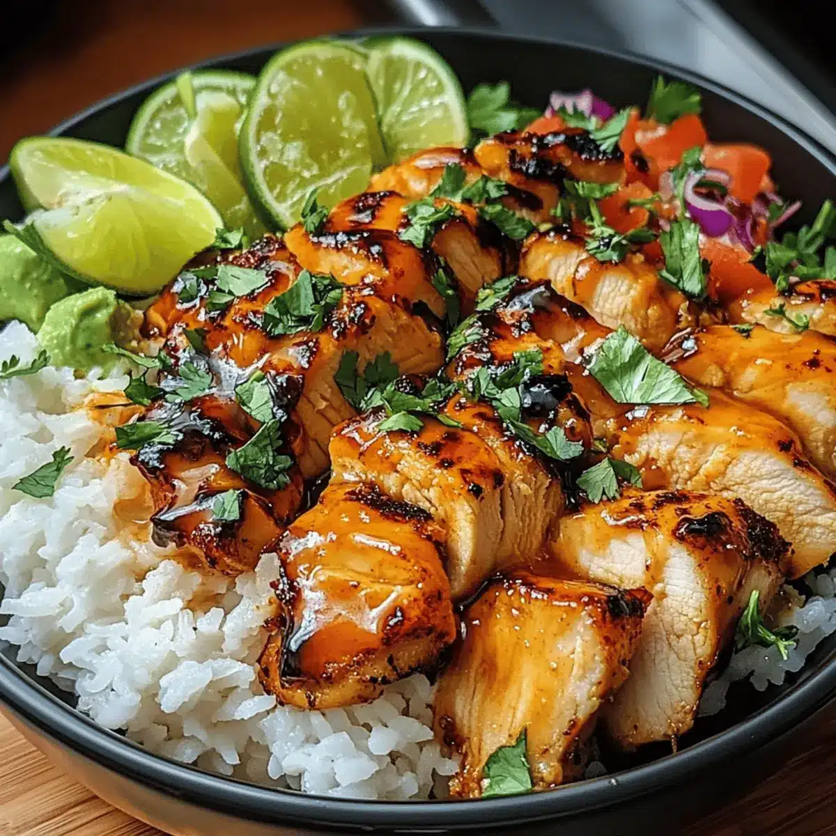 Spicy Maple Chicken and Coconut Rice