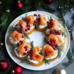 Christmas Smoked Salmon Bruschetta Wreath