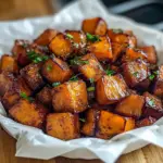 Roasted Sweet Potatoes with Cinnamon & Honey