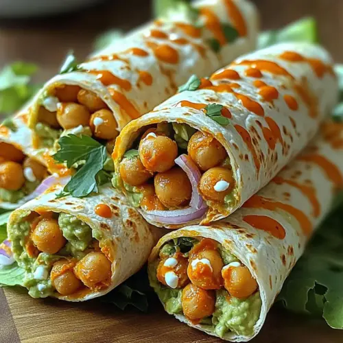 Spicy Buffalo Chickpea Wraps