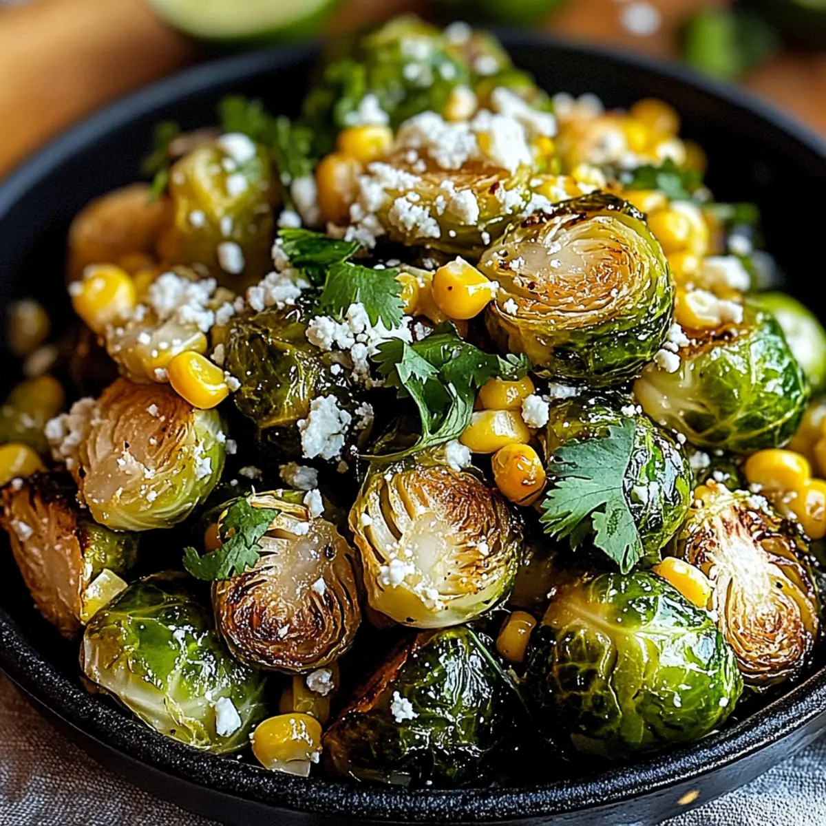 Mexican Street Corn Brussels Sprouts
