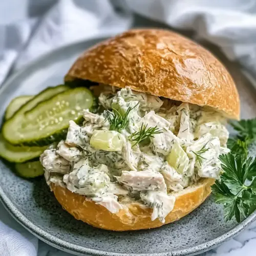 Savory Dill Pickle Chicken Salad