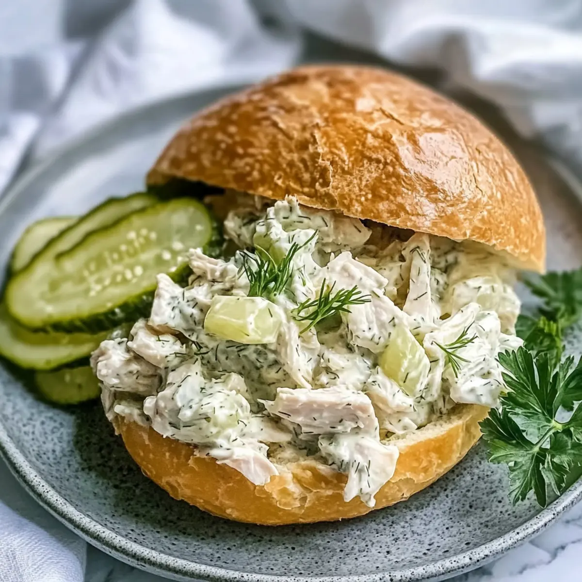 Savory Dill Pickle Chicken Salad
