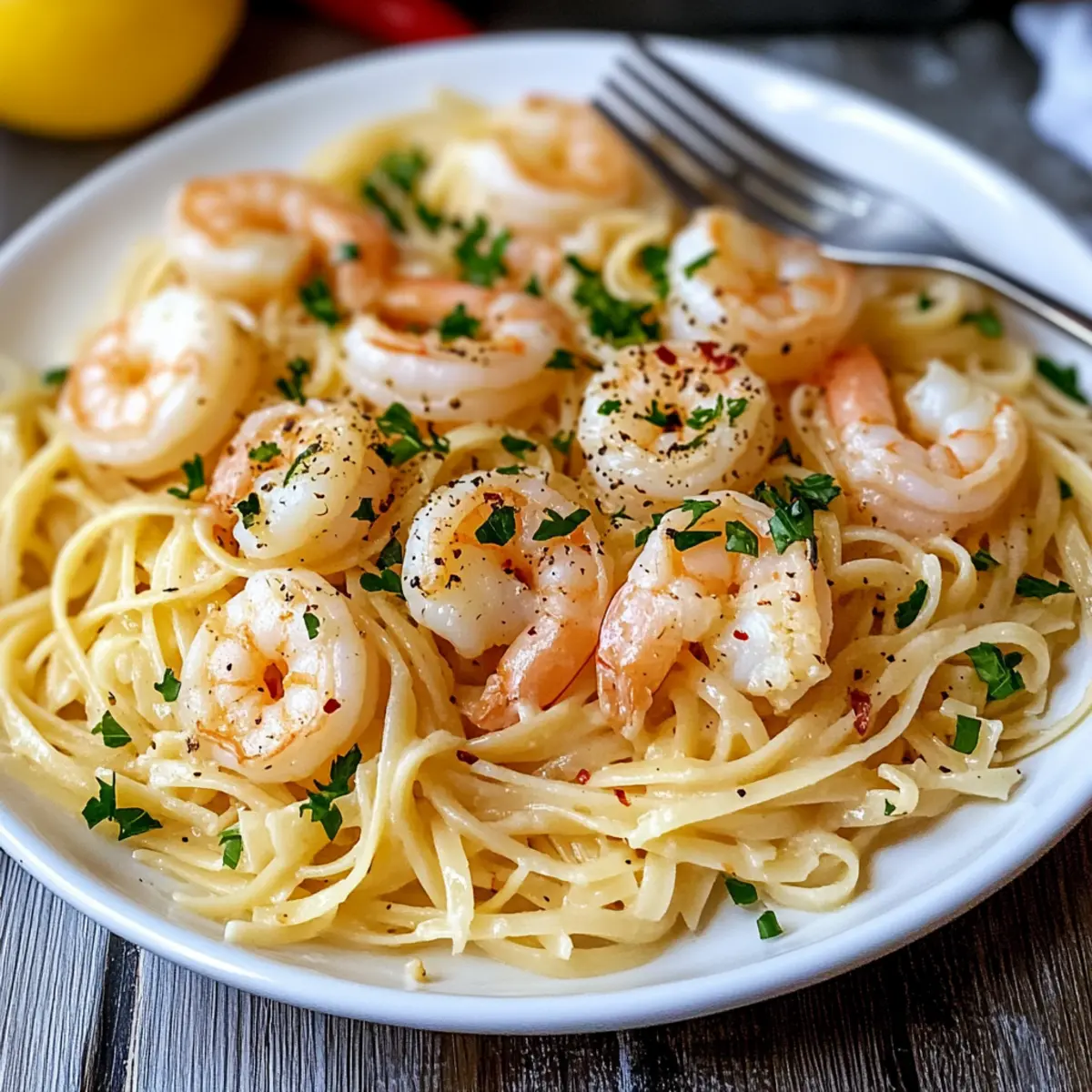 Creamy Shrimp Scampi Pasta