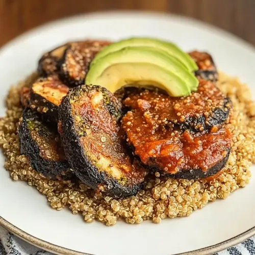 Easy Vegan Eggplant Parmesan Over Quinoa