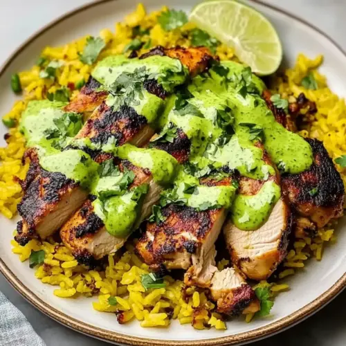 Peruvian Chicken and Rice with Green SaucePrep Time Recipe