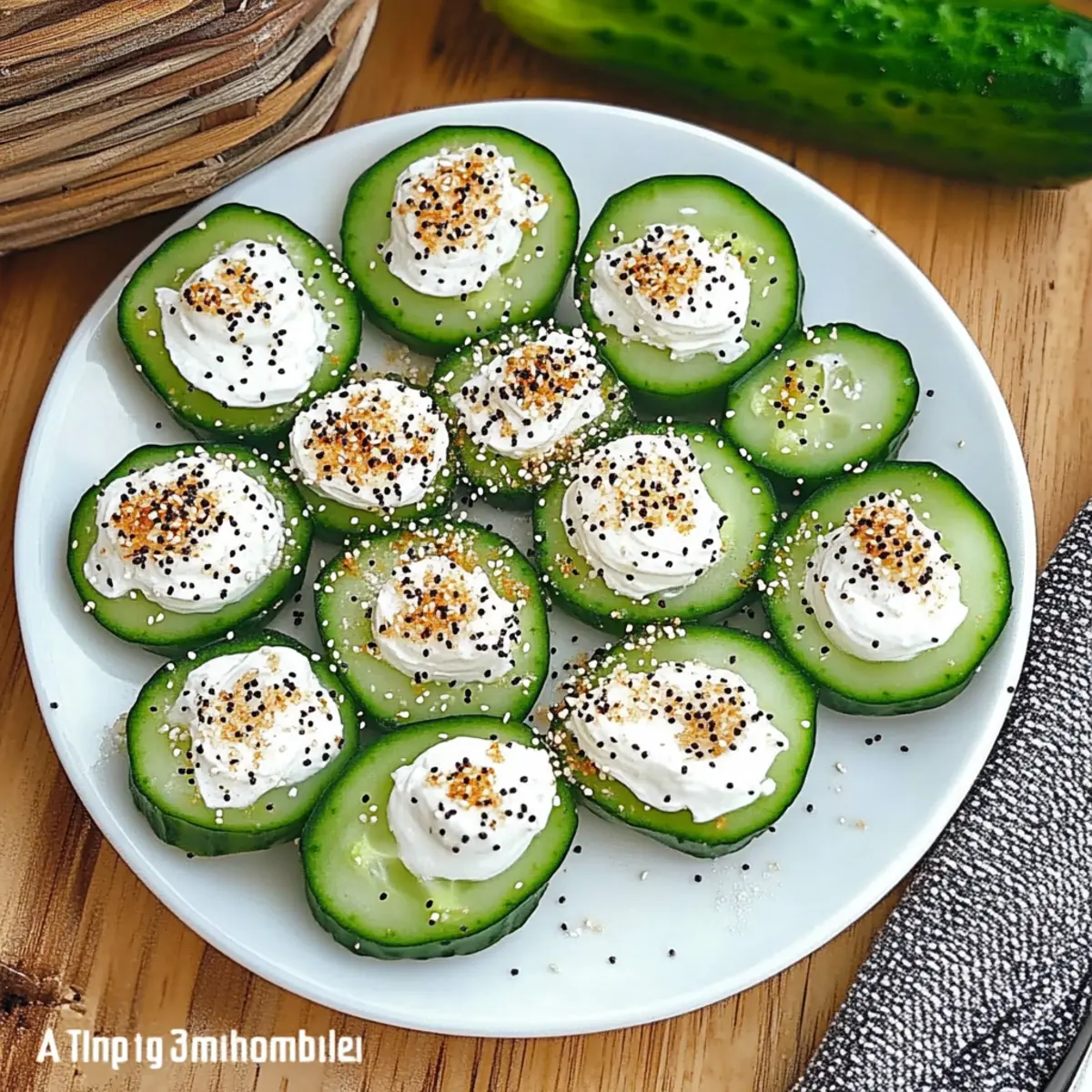 Bagel Cucumber Bites