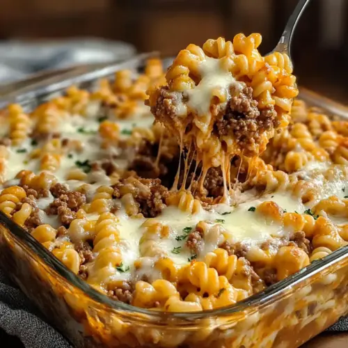 Cheesy Hamburger Casserole Bake