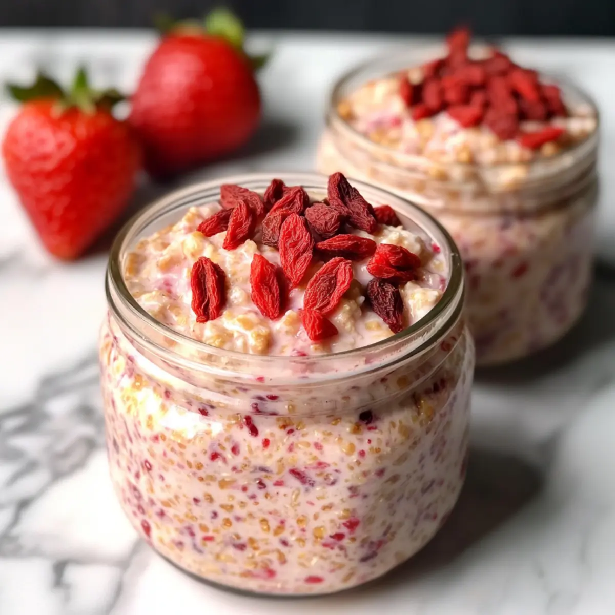 Strawberries and Cream Overnight Oats