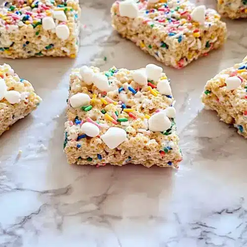 Cake Batter Rice Krispie Treats