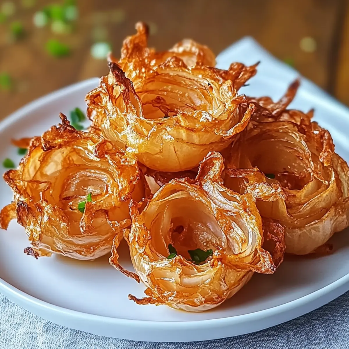 Air Fryer Crispy Mini Blooming Onions