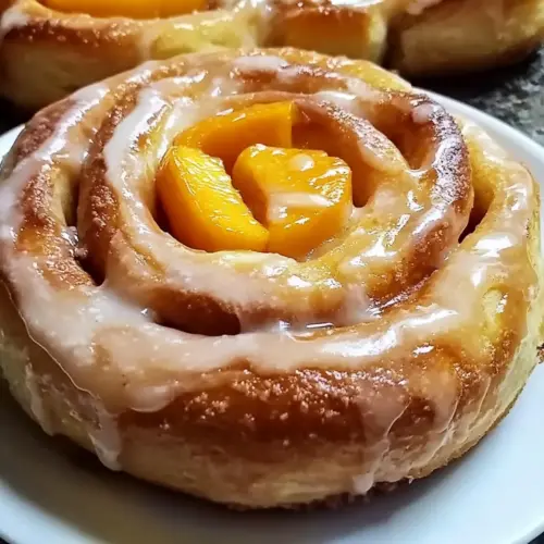Peach Pie Cinnamon Rolls