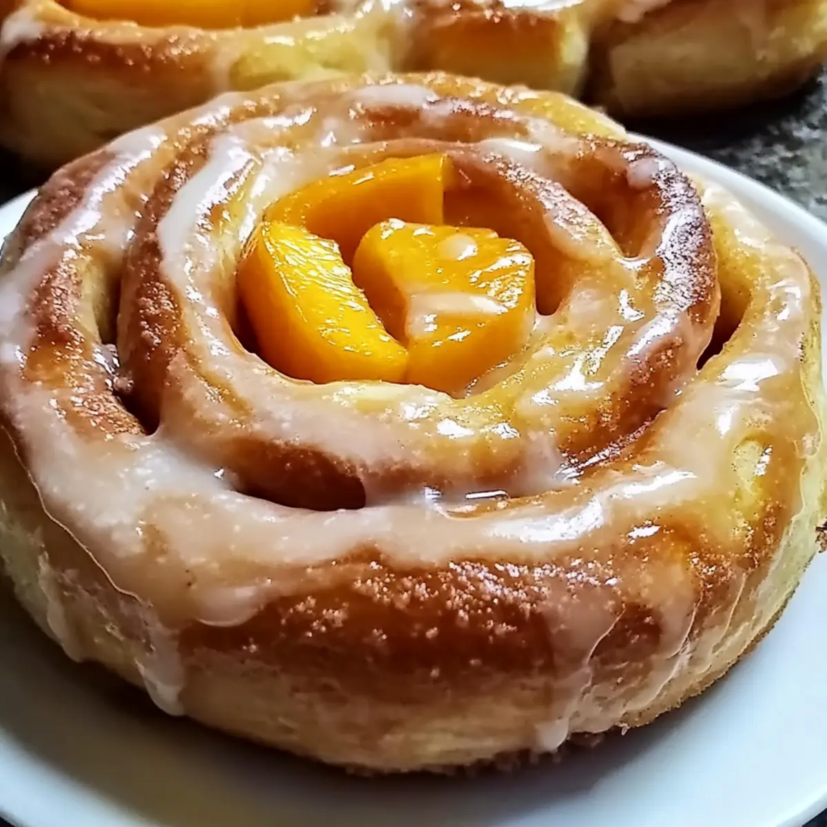 Peach Pie Cinnamon Rolls