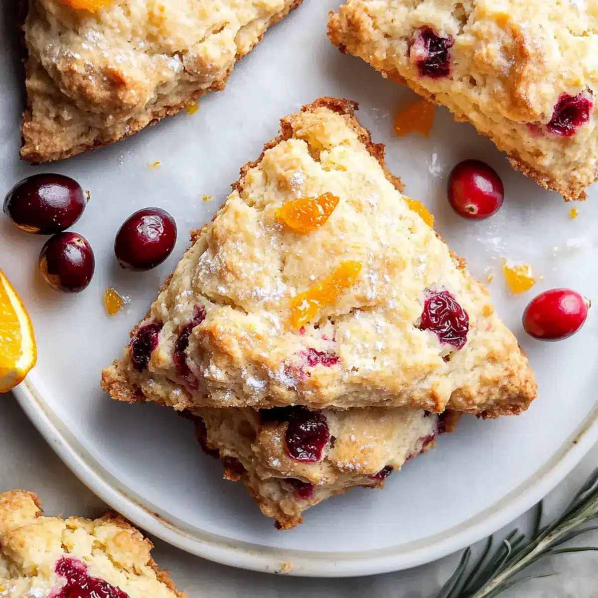 Gluten Free Cranberry Orange Scones