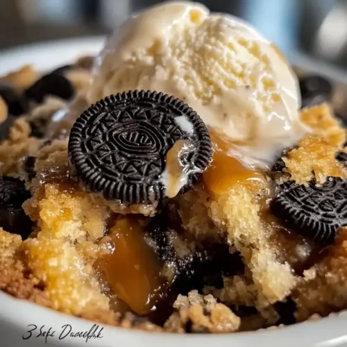 3 Step Oreo Cookie Dump Cobbler