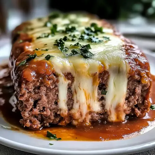 Stuffed Meatloaf with Mozzarella