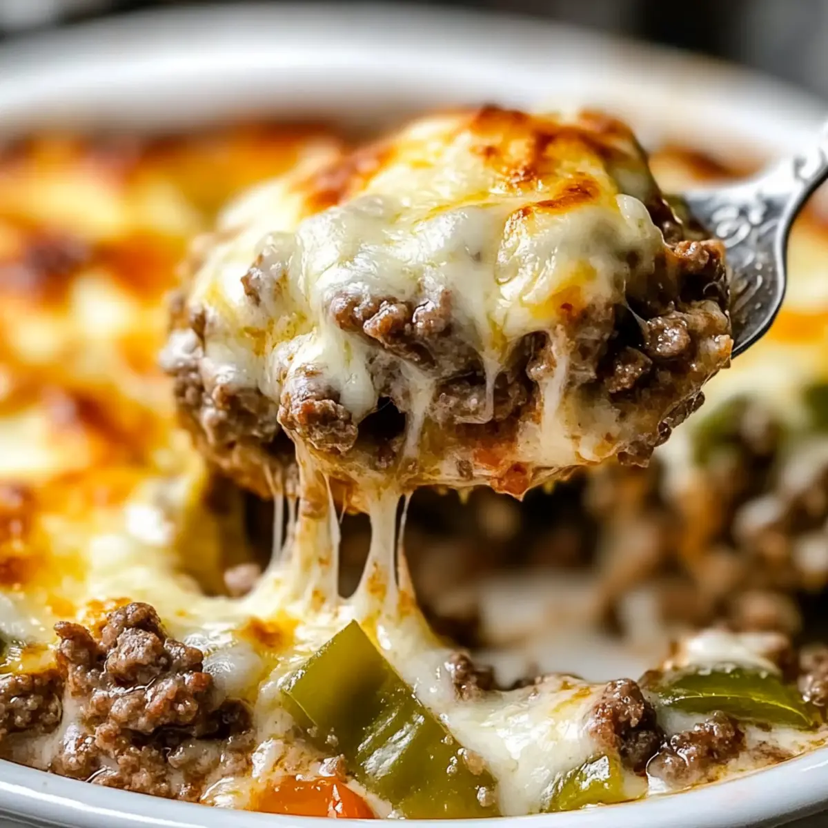 Philly Cheesesteak Casserole Recipe