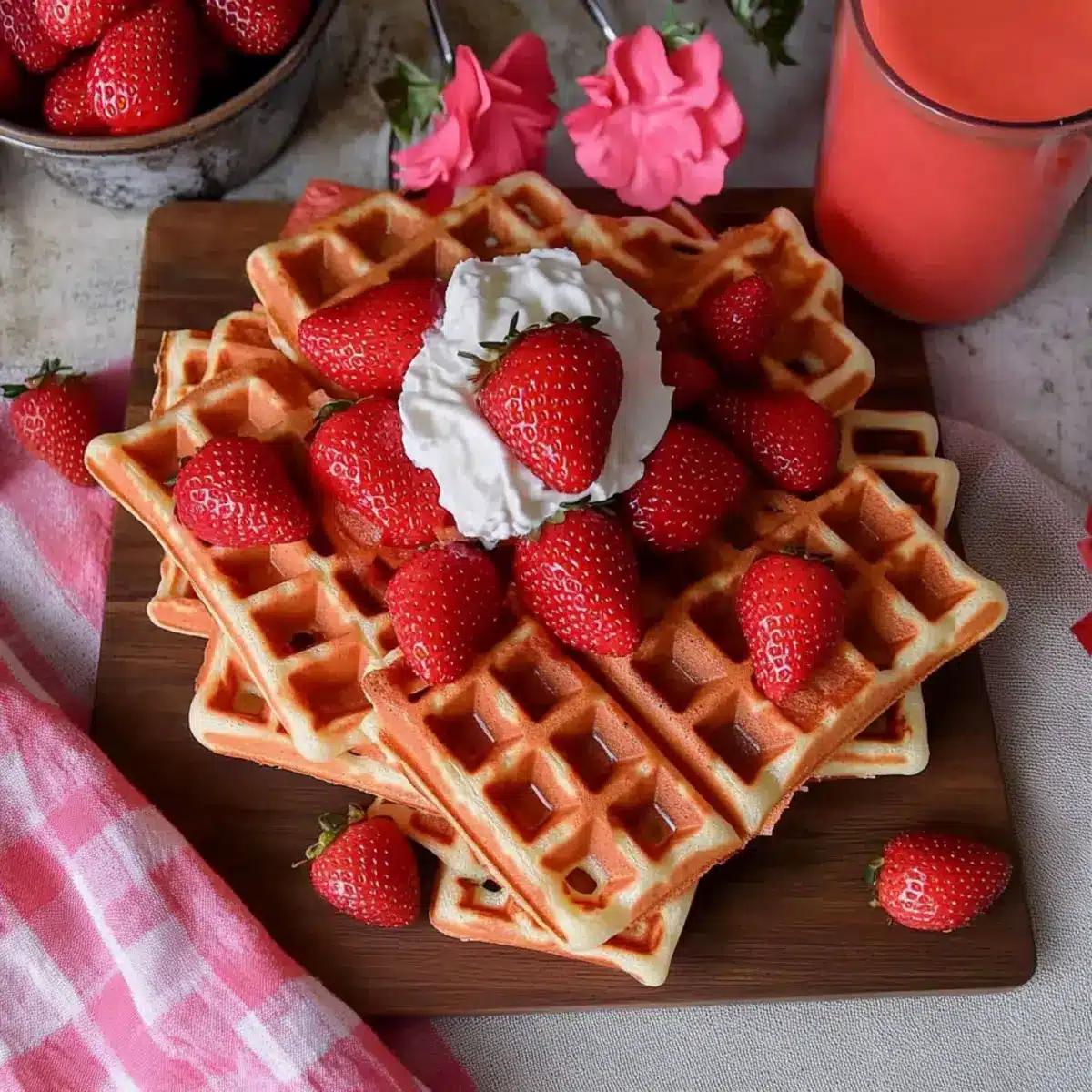 Strawberry Waffles Recipe