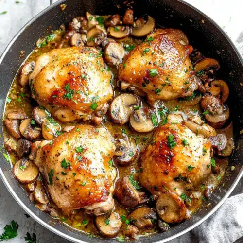 Garlic Mushroom Chicken Thighs
