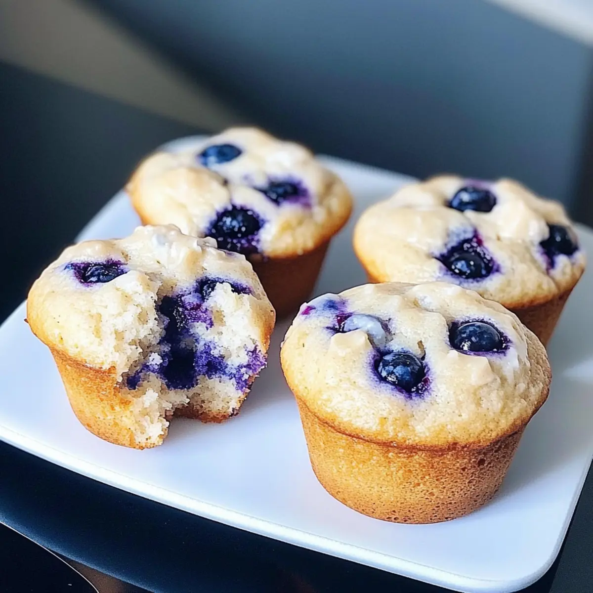Blueberry Cream Cheese Protein Muffins