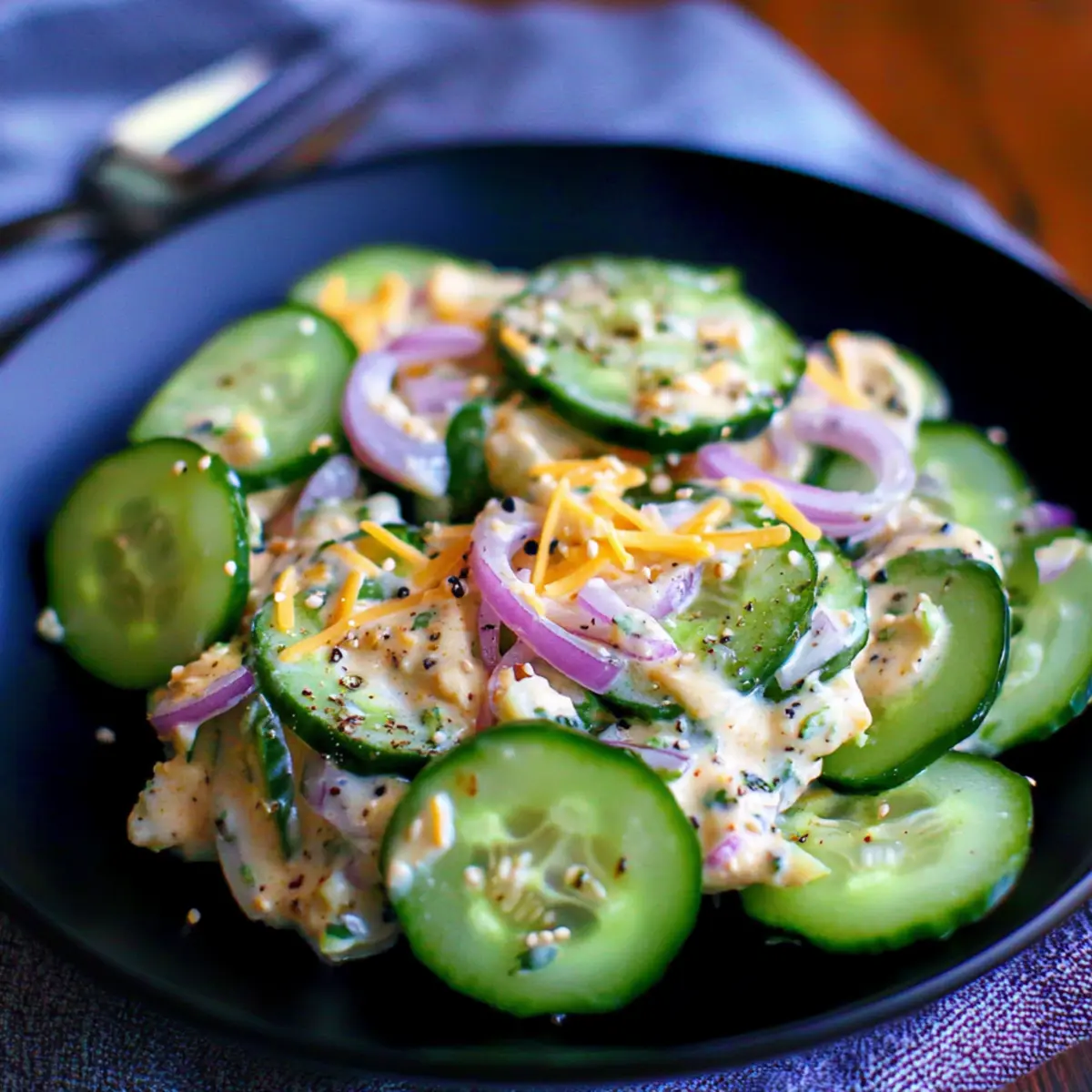 Jalapeno Popper Cucumber Salad
