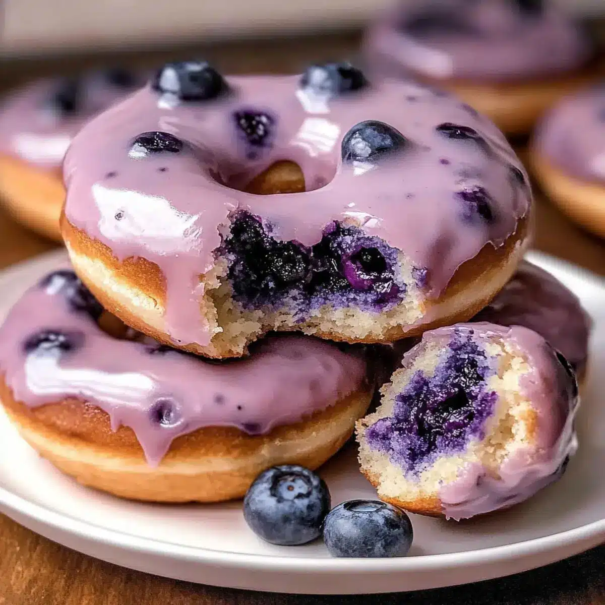 Baked Blueberry Cake Donuts