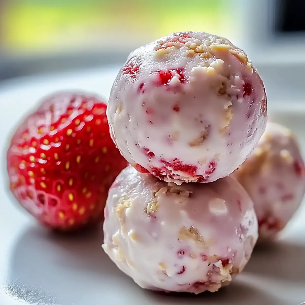 Strawberry Cheesecake Protein Balls