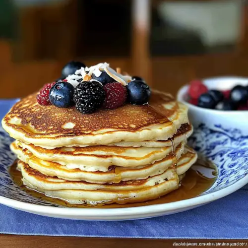 coconut cream pancakes