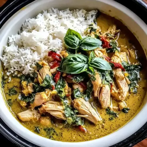 Slow Cooker Basil Chicken Coconut Curry Recipe